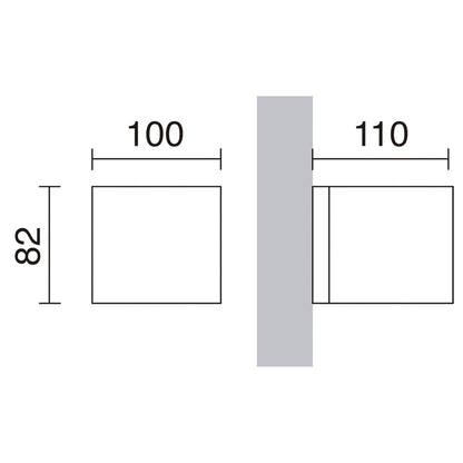 Dopo Isora up/down LED přisazené svítidlo šedé