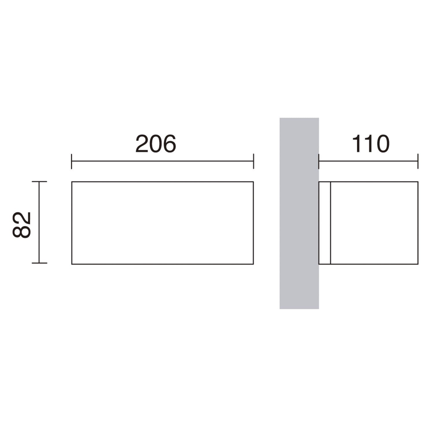 Dopo Isora up/down rectangle LED přisazené svítidlo bílé