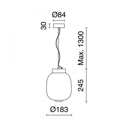 Exo KRISTA LED závěsné svítidlo zelené