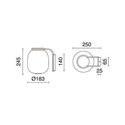 Exo KRISTA LED nástěnné svítidlo zelené