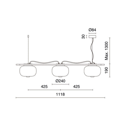 Exo KRISTA LED závěsné svítidlo šedé