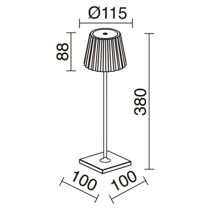 Dopo Litta Round LED přenosná lampa bílá