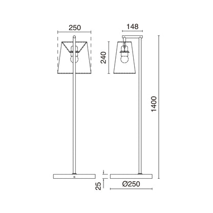 Exo Nemo F E27 stojací svítidlo bílé