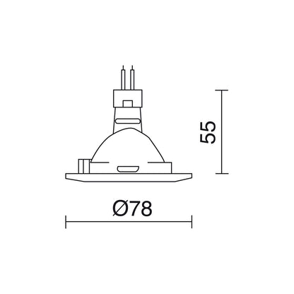 Indeluz Nix Round GU10 zápustné svítidlo stříbrné