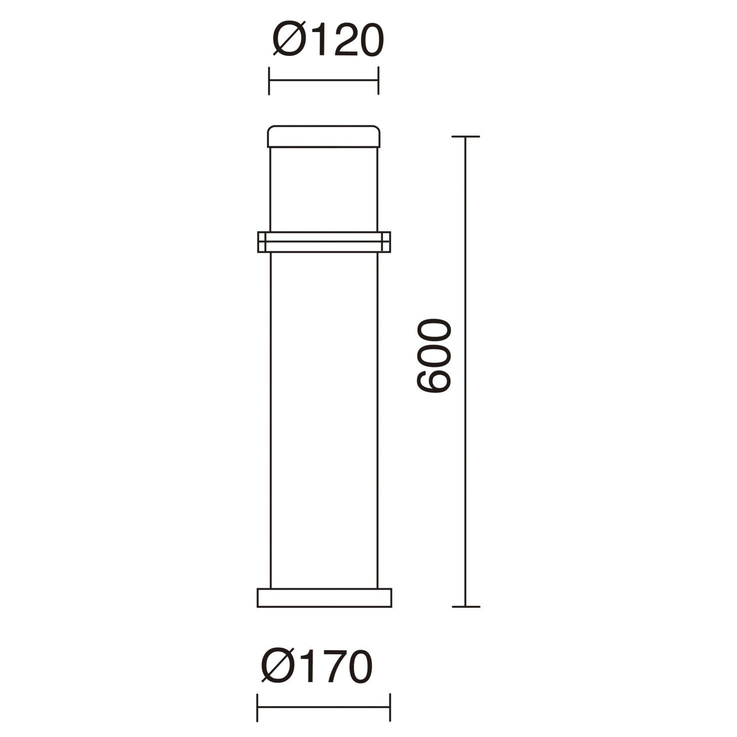 Dopo Omo E27 sloupkové svítidlo hnědé