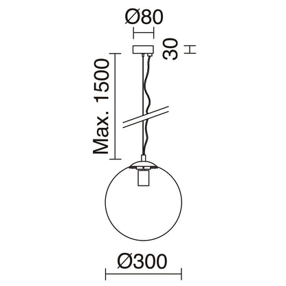 Exo Oxy mat E27 závěsné svítidlo černé