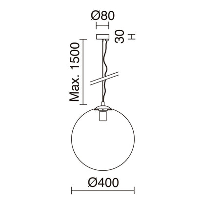 Exo Oxy čirá E27 závěsné svítidlo chromové