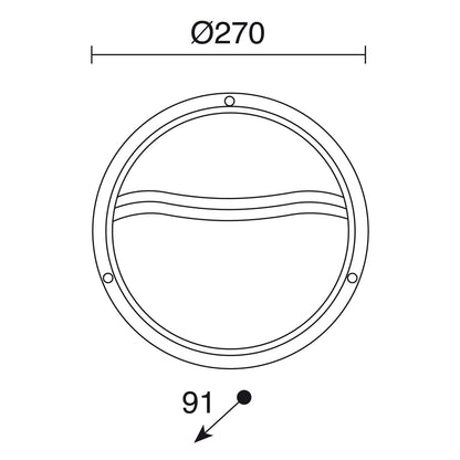 Cristher Plaff round hood E27 přisazené svítidlo bílé