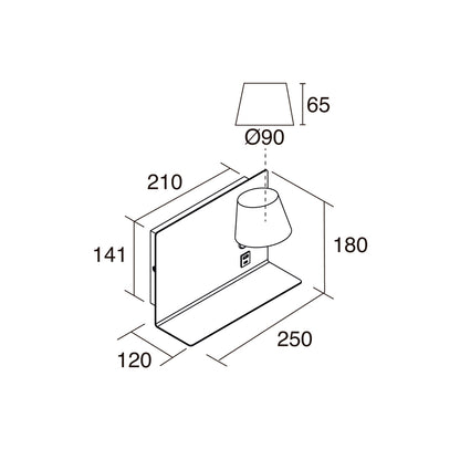 Exo Serene USB LED nástěnné svítidlo bílé
