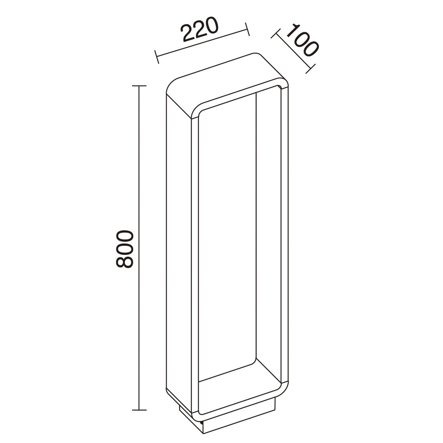 Dopo Sibila LED sloupkové svítidlo bílé