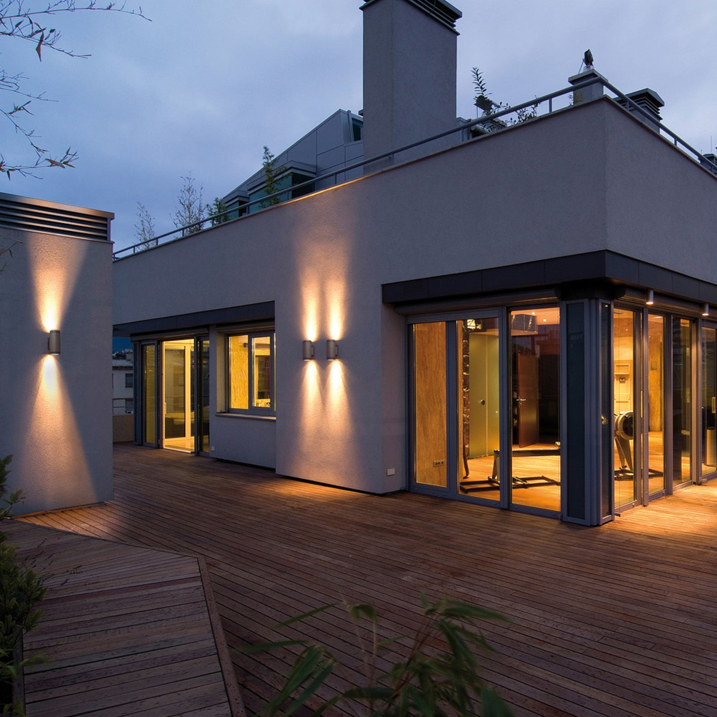 Cristher Seth up/down LED přisazené svítidlo hnědé