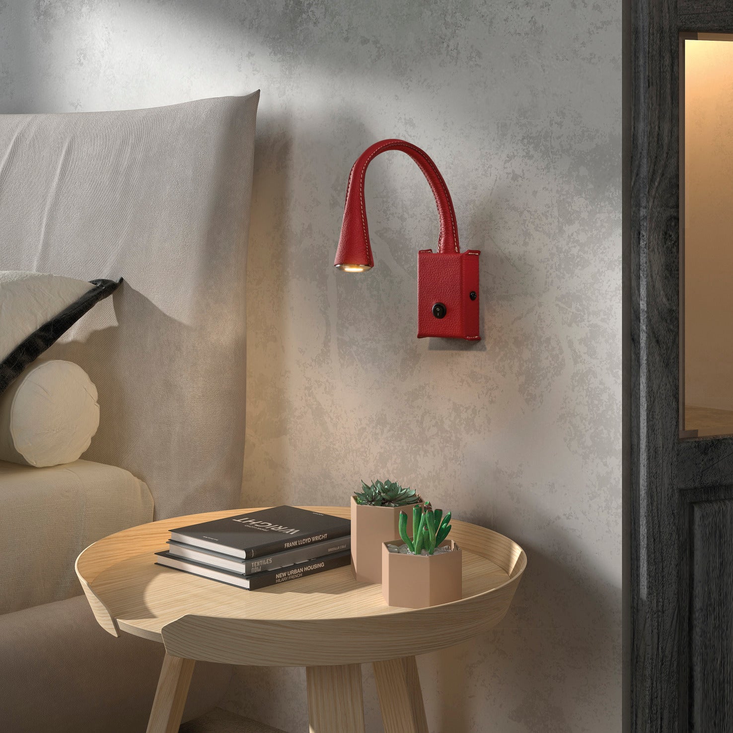 Exo Skin LED nástěnné svítidlo červené