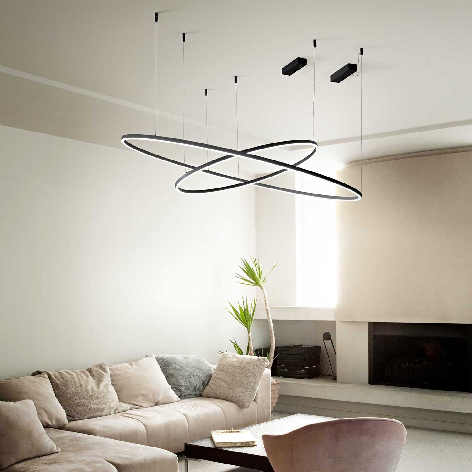 Ideal lux Oracle SLIM LED kruhové svítidlo černé