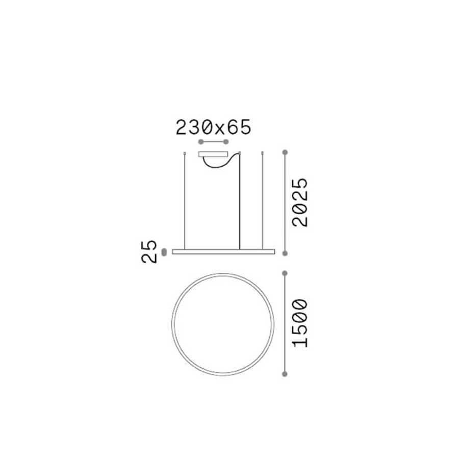 Ideal lux Oracle SLIM LED kruhové svítidlo černé